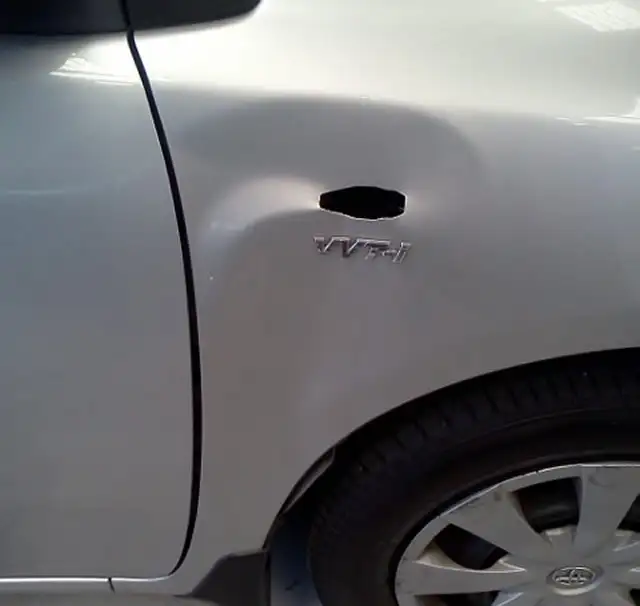 Car boot dent removal results from PDR service